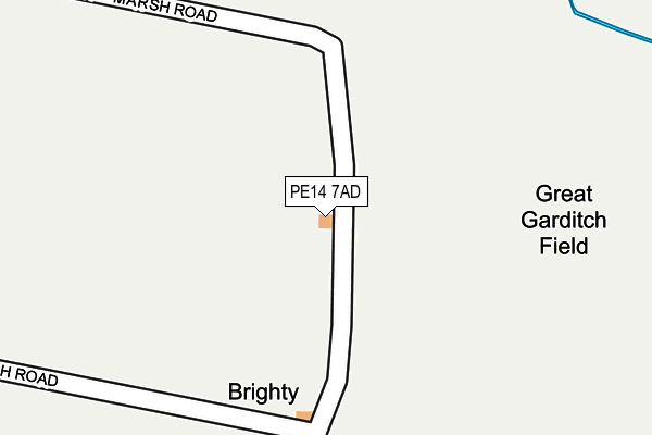 PE14 7AD map - OS OpenMap – Local (Ordnance Survey)