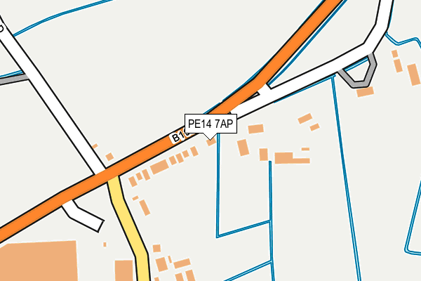 PE14 7AP map - OS OpenMap – Local (Ordnance Survey)