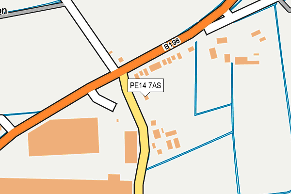 PE14 7AS map - OS OpenMap – Local (Ordnance Survey)