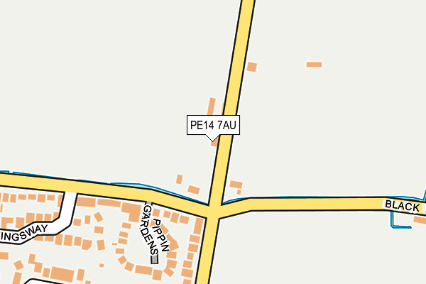 PE14 7AU map - OS OpenMap – Local (Ordnance Survey)