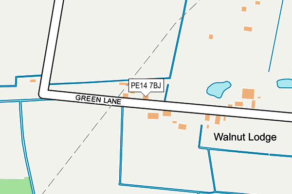 PE14 7BJ map - OS OpenMap – Local (Ordnance Survey)