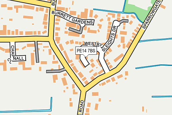 PE14 7BS map - OS OpenMap – Local (Ordnance Survey)