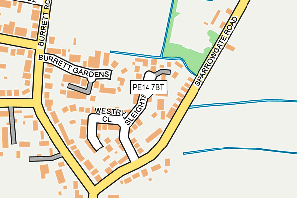 PE14 7BT map - OS OpenMap – Local (Ordnance Survey)