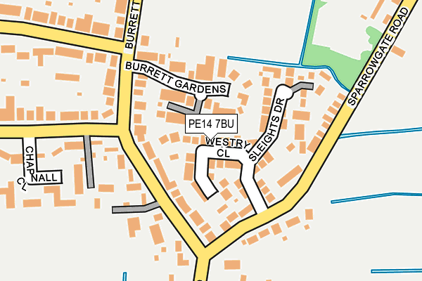 PE14 7BU map - OS OpenMap – Local (Ordnance Survey)