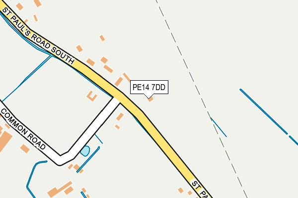 PE14 7DD map - OS OpenMap – Local (Ordnance Survey)