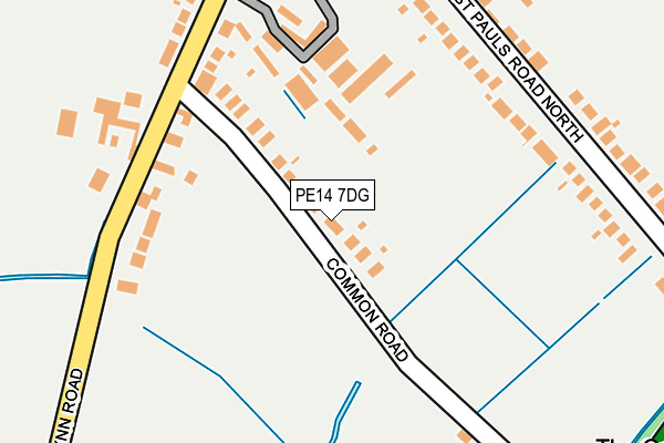 PE14 7DG map - OS OpenMap – Local (Ordnance Survey)