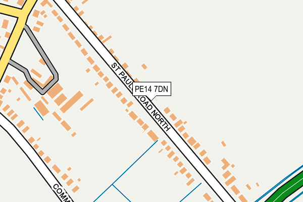 PE14 7DN map - OS OpenMap – Local (Ordnance Survey)