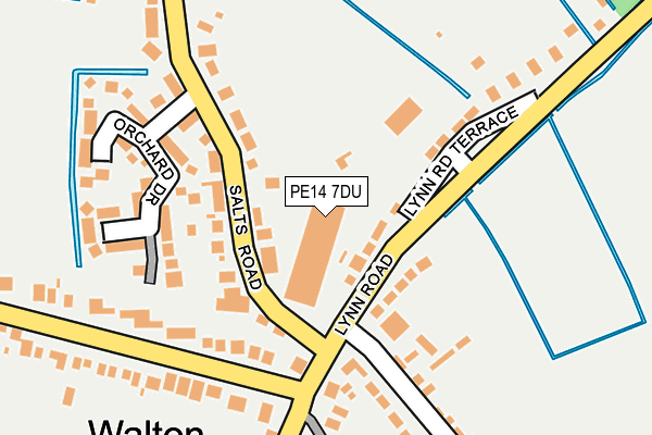 PE14 7DU map - OS OpenMap – Local (Ordnance Survey)