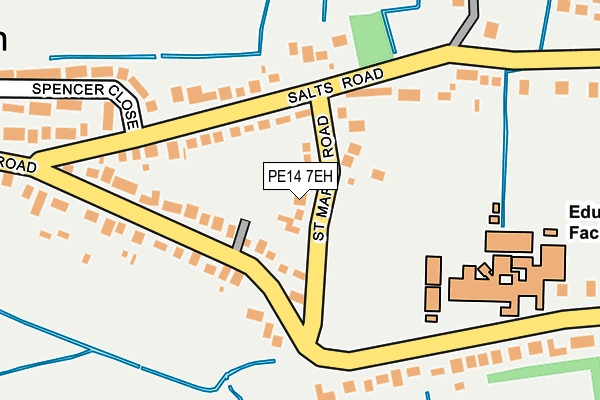 PE14 7EH map - OS OpenMap – Local (Ordnance Survey)