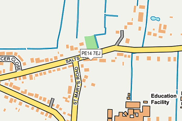 PE14 7EJ map - OS OpenMap – Local (Ordnance Survey)