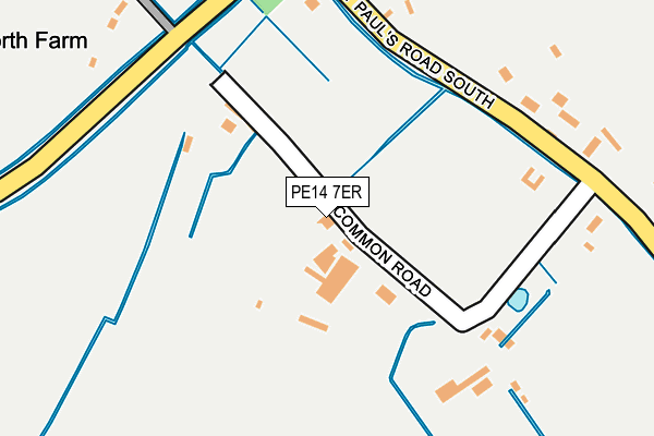 PE14 7ER map - OS OpenMap – Local (Ordnance Survey)