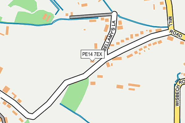 PE14 7EX map - OS OpenMap – Local (Ordnance Survey)