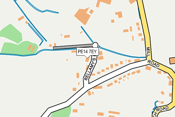 PE14 7EY map - OS OpenMap – Local (Ordnance Survey)