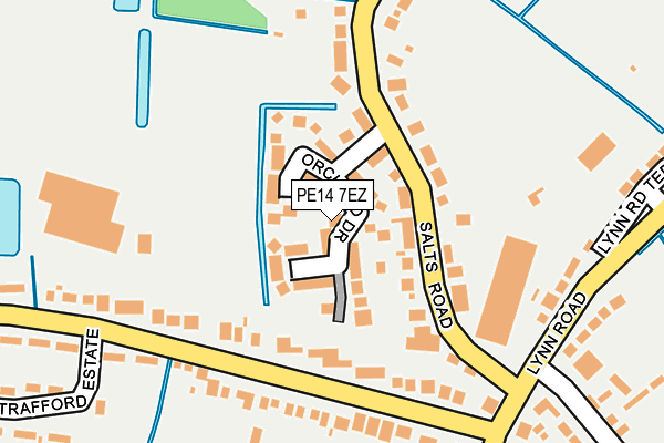 PE14 7EZ map - OS OpenMap – Local (Ordnance Survey)
