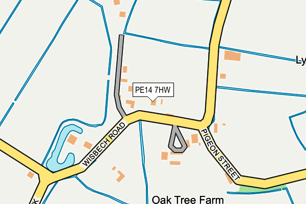 PE14 7HW map - OS OpenMap – Local (Ordnance Survey)