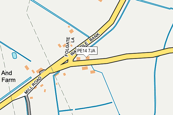 PE14 7JA map - OS OpenMap – Local (Ordnance Survey)
