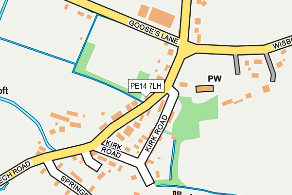 PE14 7LH map - OS OpenMap – Local (Ordnance Survey)
