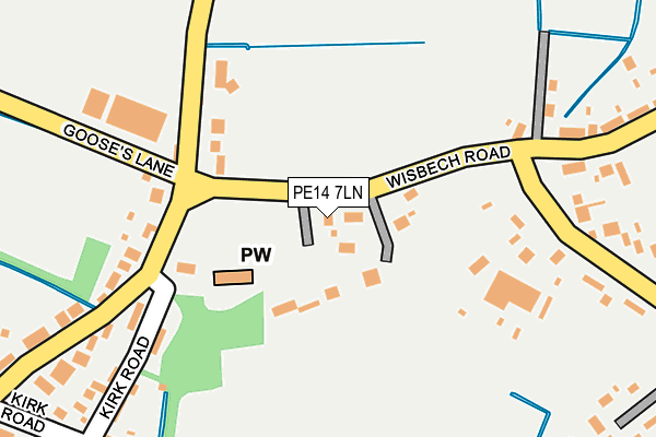 PE14 7LN map - OS OpenMap – Local (Ordnance Survey)