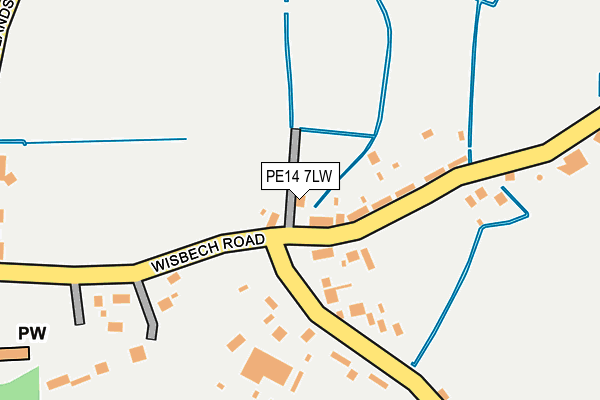 PE14 7LW map - OS OpenMap – Local (Ordnance Survey)