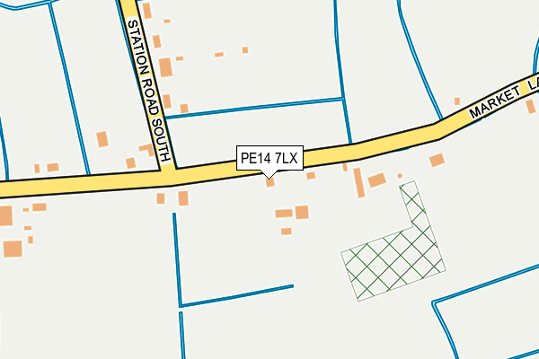 PE14 7LX map - OS OpenMap – Local (Ordnance Survey)