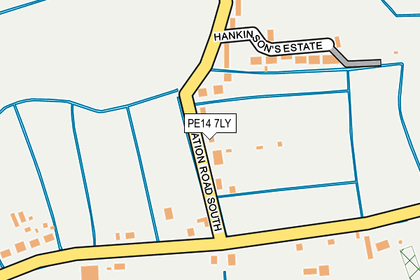 PE14 7LY map - OS OpenMap – Local (Ordnance Survey)