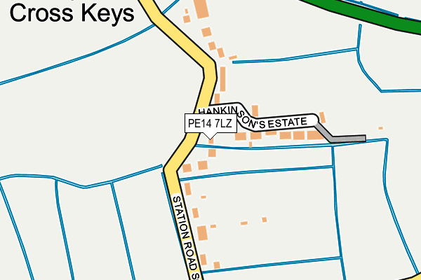 PE14 7LZ map - OS OpenMap – Local (Ordnance Survey)