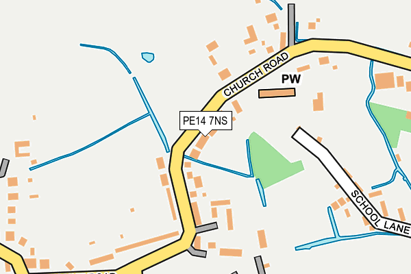 PE14 7NS map - OS OpenMap – Local (Ordnance Survey)