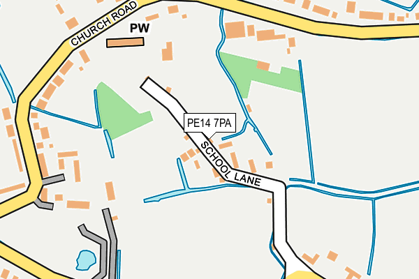 PE14 7PA map - OS OpenMap – Local (Ordnance Survey)