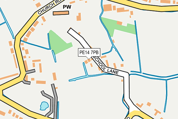 PE14 7PB map - OS OpenMap – Local (Ordnance Survey)