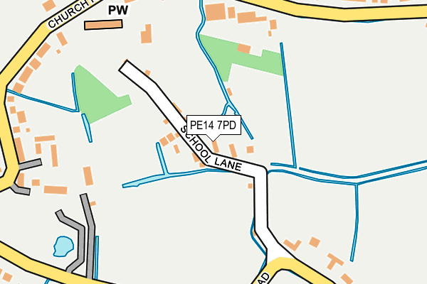 PE14 7PD map - OS OpenMap – Local (Ordnance Survey)