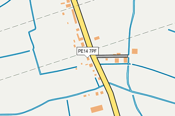 PE14 7PF map - OS OpenMap – Local (Ordnance Survey)