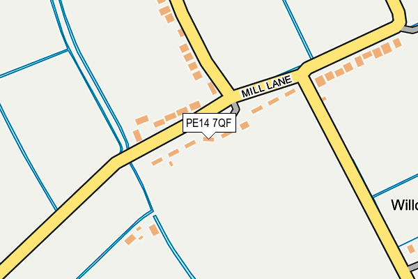 PE14 7QF map - OS OpenMap – Local (Ordnance Survey)