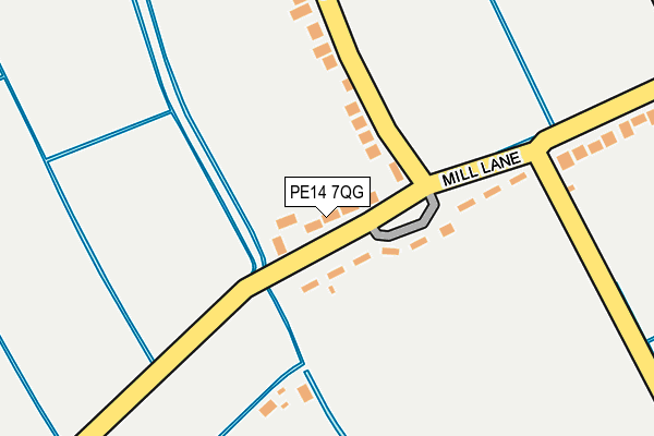 PE14 7QG map - OS OpenMap – Local (Ordnance Survey)