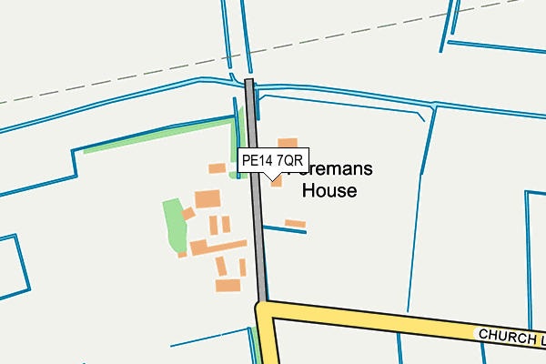 PE14 7QR map - OS OpenMap – Local (Ordnance Survey)