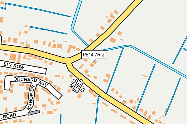 PE14 7RQ map - OS OpenMap – Local (Ordnance Survey)