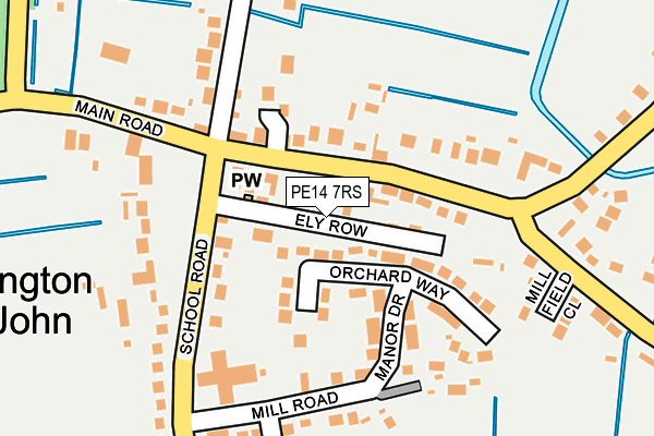 PE14 7RS map - OS OpenMap – Local (Ordnance Survey)