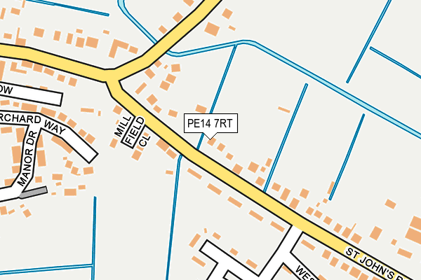 PE14 7RT map - OS OpenMap – Local (Ordnance Survey)