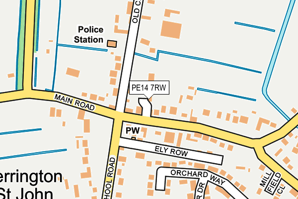 PE14 7RW map - OS OpenMap – Local (Ordnance Survey)