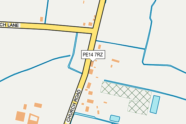 PE14 7RZ map - OS OpenMap – Local (Ordnance Survey)