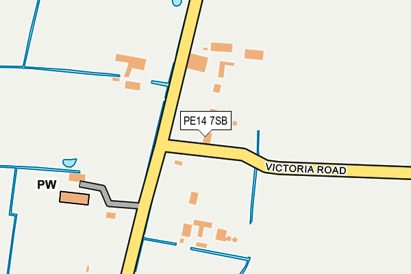 PE14 7SB map - OS OpenMap – Local (Ordnance Survey)