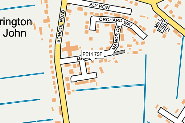 PE14 7SF map - OS OpenMap – Local (Ordnance Survey)