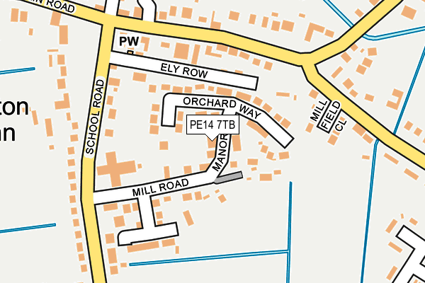 PE14 7TB map - OS OpenMap – Local (Ordnance Survey)