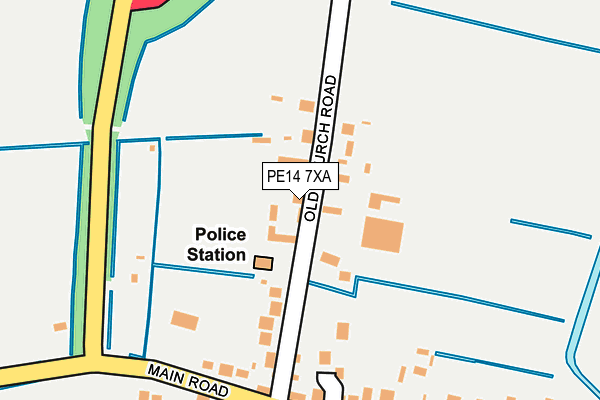 PE14 7XA map - OS OpenMap – Local (Ordnance Survey)
