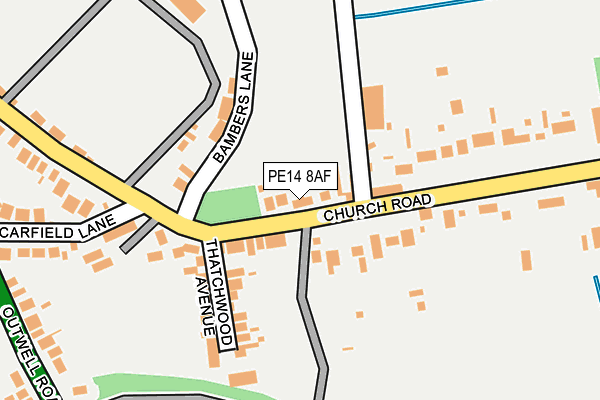 PE14 8AF map - OS OpenMap – Local (Ordnance Survey)