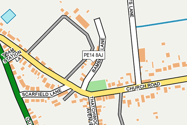 PE14 8AJ map - OS OpenMap – Local (Ordnance Survey)