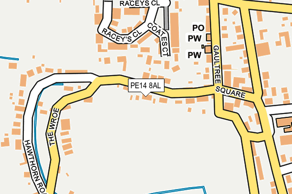 PE14 8AL map - OS OpenMap – Local (Ordnance Survey)