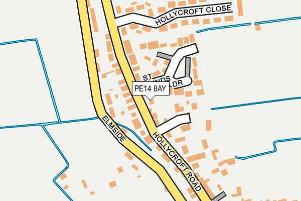 PE14 8AY map - OS OpenMap – Local (Ordnance Survey)