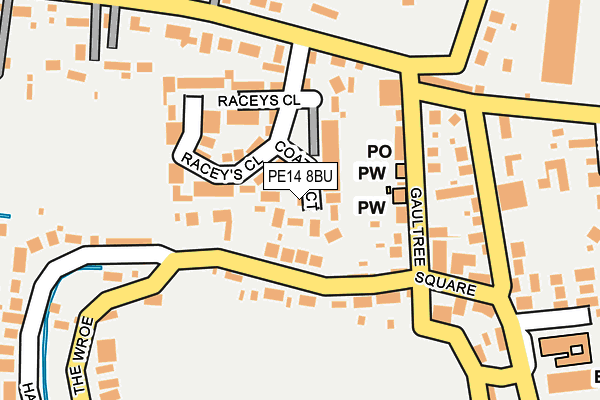 PE14 8BU map - OS OpenMap – Local (Ordnance Survey)