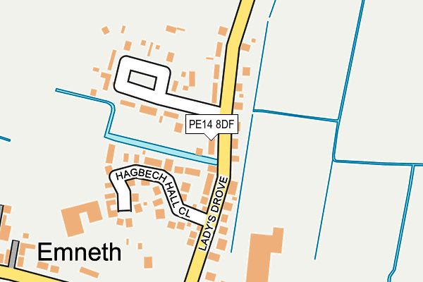 PE14 8DF map - OS OpenMap – Local (Ordnance Survey)