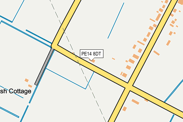 PE14 8DT map - OS OpenMap – Local (Ordnance Survey)